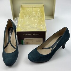 Naturalizer Women's Size 6M N5 Comfort Blue Suede Leather Pumps Heels Dressy NEW